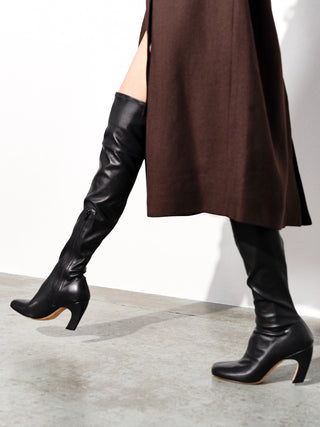 Le Monde Béryl - Mica Tall Boot / Black Stretch Leather