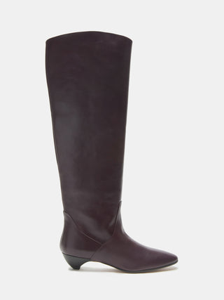 Allegra Riding Boot / Plum Leather