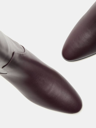 Allegra Riding Boot / Plum Leather