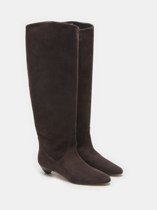Allegra Riding Boot / Chocolate Suede