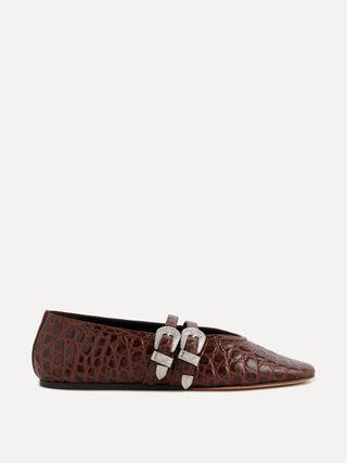 Le Monde Béryl - Ballet Claudia Slipper, Castagna Leather