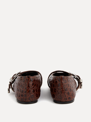 Le Monde Béryl - Ballet Claudia Slipper, Castagna Leather