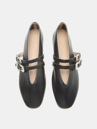 Le Monde Béryl - Ballet Claudia Slipper, Black Leather