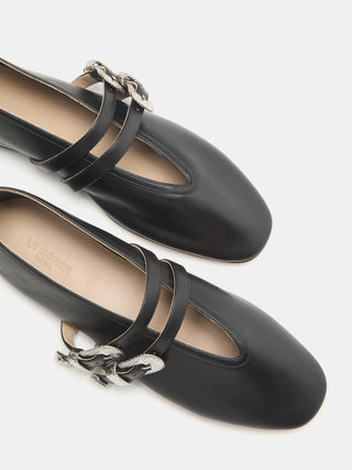 Le Monde Béryl - Ballet Claudia Slipper, Black Leather