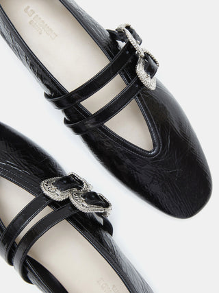 Ballet Claudia Slipper / Black Naplack Leather