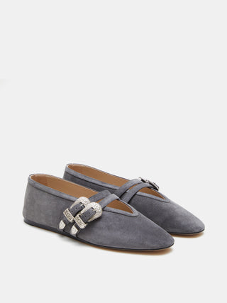 Ballet Claudia Slipper Anthracite Suede - Main Image