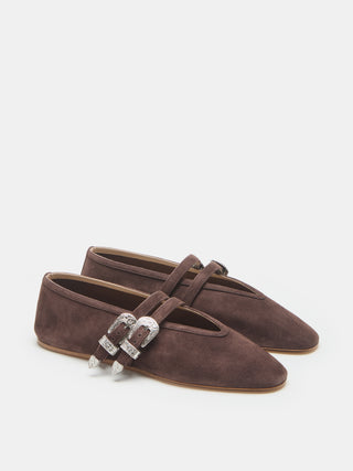 Ballet Claudia Slipper / Chocolate Suede