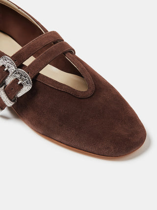 Ballet Claudia Slipper / Chocolate Suede