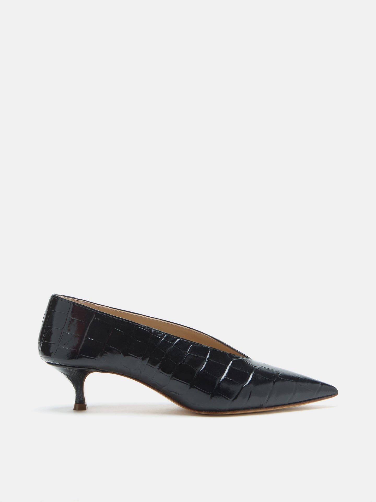 Babouche Kitten Coco Leather Croc Effect