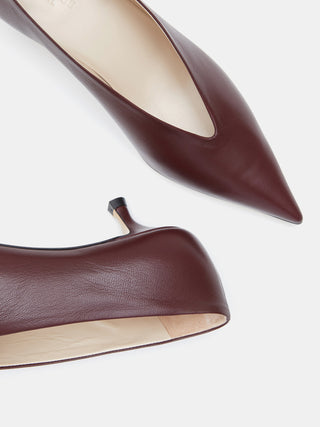 Babouche Kitten Oxblood Leather