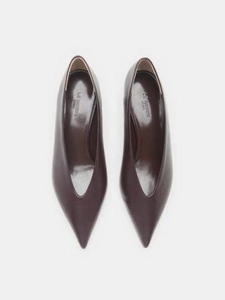 Babouche Kitten/ Plum Leather