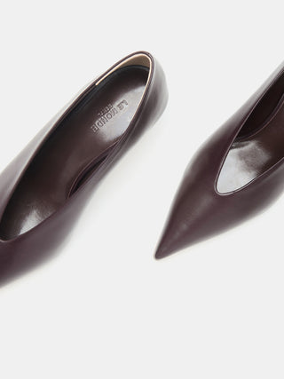 Babouche Kitten/ Plum Leather