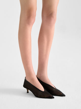 Babouche Kitten / Black Mesh