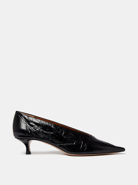 Black kitten heel outlet pumps