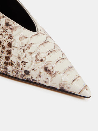 Le Monde Béryl - Babouche Kitten, Roccia Leather Snake Effect