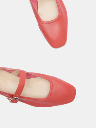 Le Monde Béryl – Ballet Mary Jane Blood Orange Leather