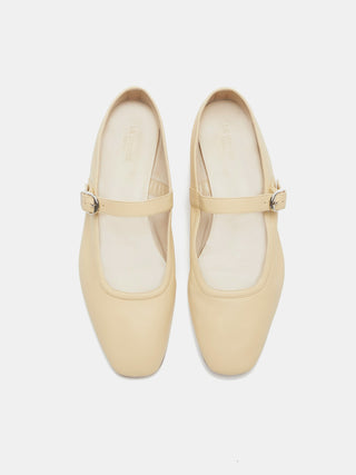 Le Monde Béryl – Ballet Mary Jane Custard Leather