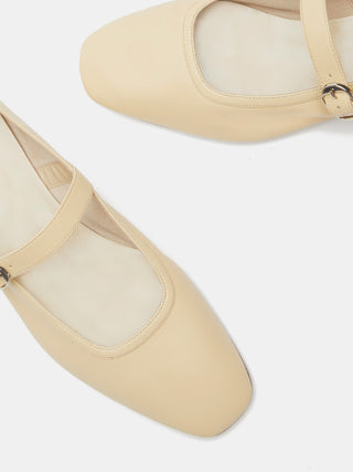 Le Monde Béryl – Ballet Mary Jane Custard Leather