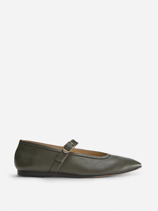 Ballet Mary Jane / Military Leather