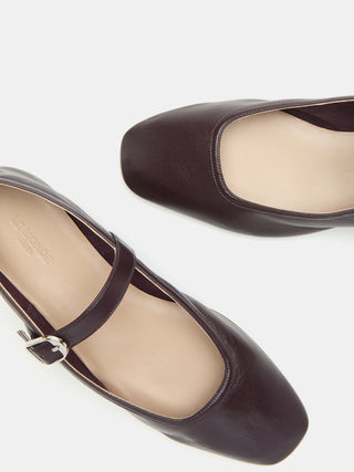 Le Monde Béryl - Ballet Mary Jane, Plum Leather