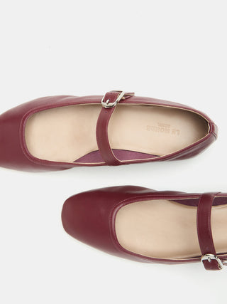 Le Monde Béryl - Ballet Mary Jane, Rouge Leather
