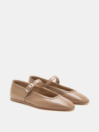 Ballet Mary Jane / Taupe Leather