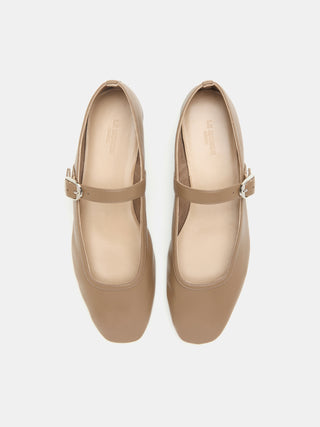 Ballet Mary Jane / Taupe Leather