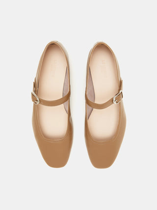 Ballet Mary Jane / Taupe Leather
