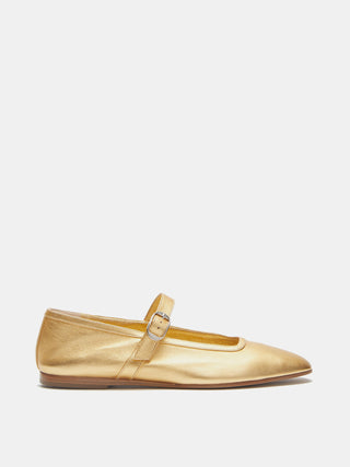 Le Monde Beryl - Ballet Mary Jane, Yellow Gold Leather