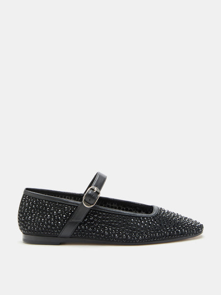 Ballet Mary Jane / Black Mesh Crystal Ballet Mary Jane / Black Mesh Crystal