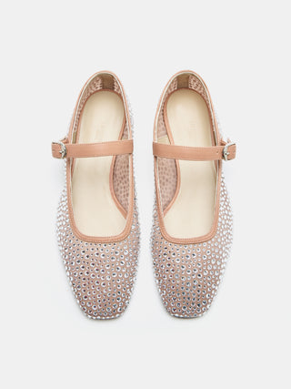Ballet Mary Jane / Fawn Mesh Crystal