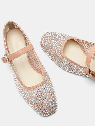 Ballet Mary Jane / Fawn Mesh Crystal