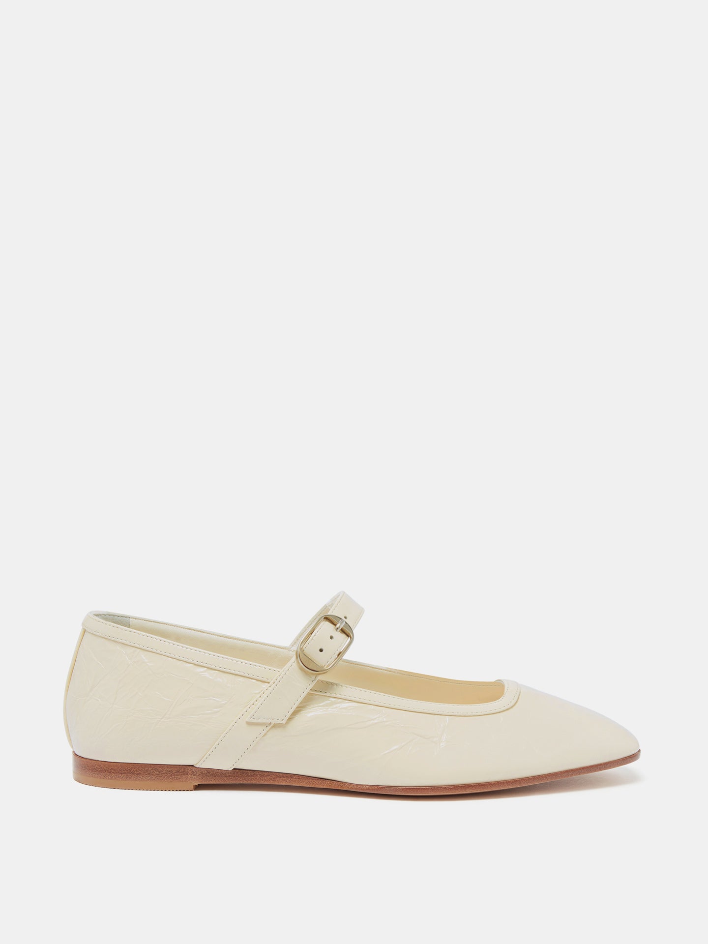 Ballet Mary Jane Ecru Naplack Leather