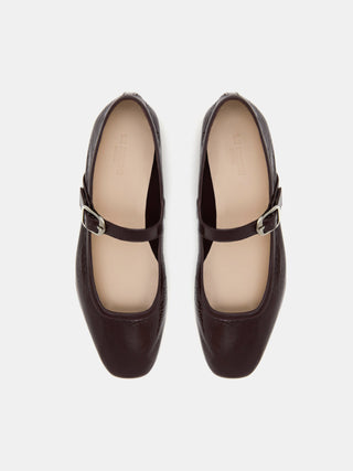 Le Monde Beryl – Ballet Mary Jane Chocolate Patent Leather