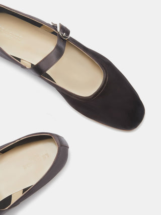 シューズ・サンダルその他 Le Monde Beryl Ballerina Stella in satin colour Chocolate Le Monde Béryl Ballerina Stella in satin colour Chocolate