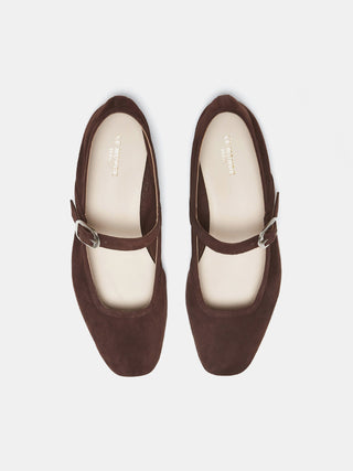 Le Monde Béryl – Ballet Mary Jane Chocolate Suede