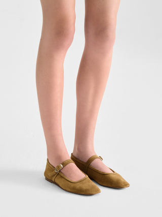 Le Monde Beryl – Ballet Mary Jane Taupe Suede