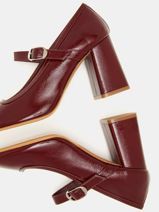 Ballet Mary Jane Pump Oxblood Patent Leather