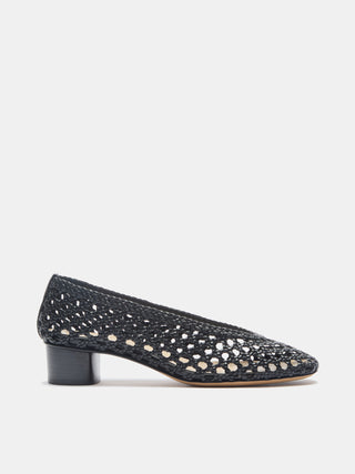 Le Monde Beryl - Ballet Pump Black Woven Leather