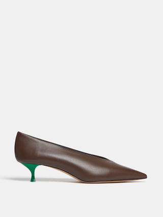 Babouche Kitten / Chocolate Leather