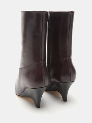 Camille Tall Boot / Plum Leather