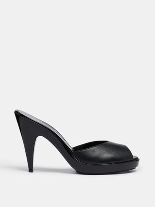 Le Monde Beryl - Kim Sion Cherry Mule, Black Leather
