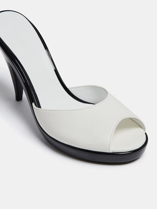 Kim Sion Cherry Mule / White Leather