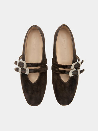 Claudia Slipper / Chocolate Corduroy