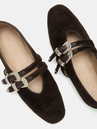 Claudia Slipper / Chocolate Corduroy