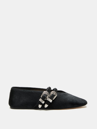 Claudia Slipper / Black Calf Hair