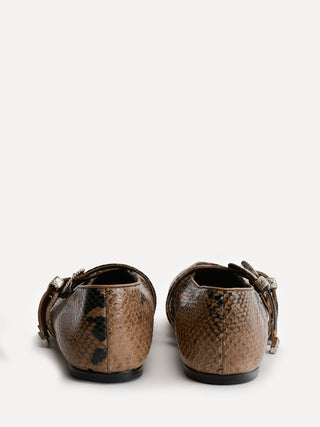 Classic Claudia / Fango Leather Snake Effect