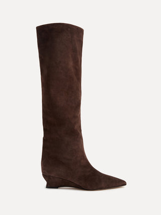 Camille Tall Boot / Chocolate Suede