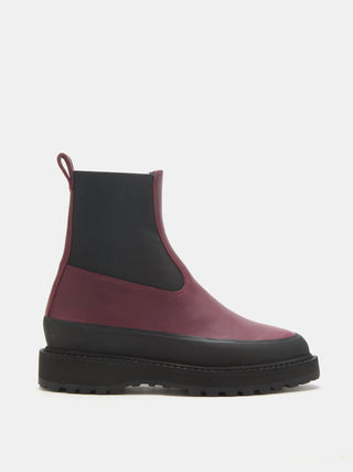 Chelsea Dolomite Shearling / Burgundy Leather
