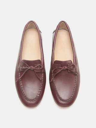 Driver Moccasin / Burgundy Leather